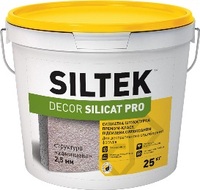Штукатурка декоративная силикатная DECOR SILICAT PRO (короед 2,0мм) РС-15, Siltek 25кг